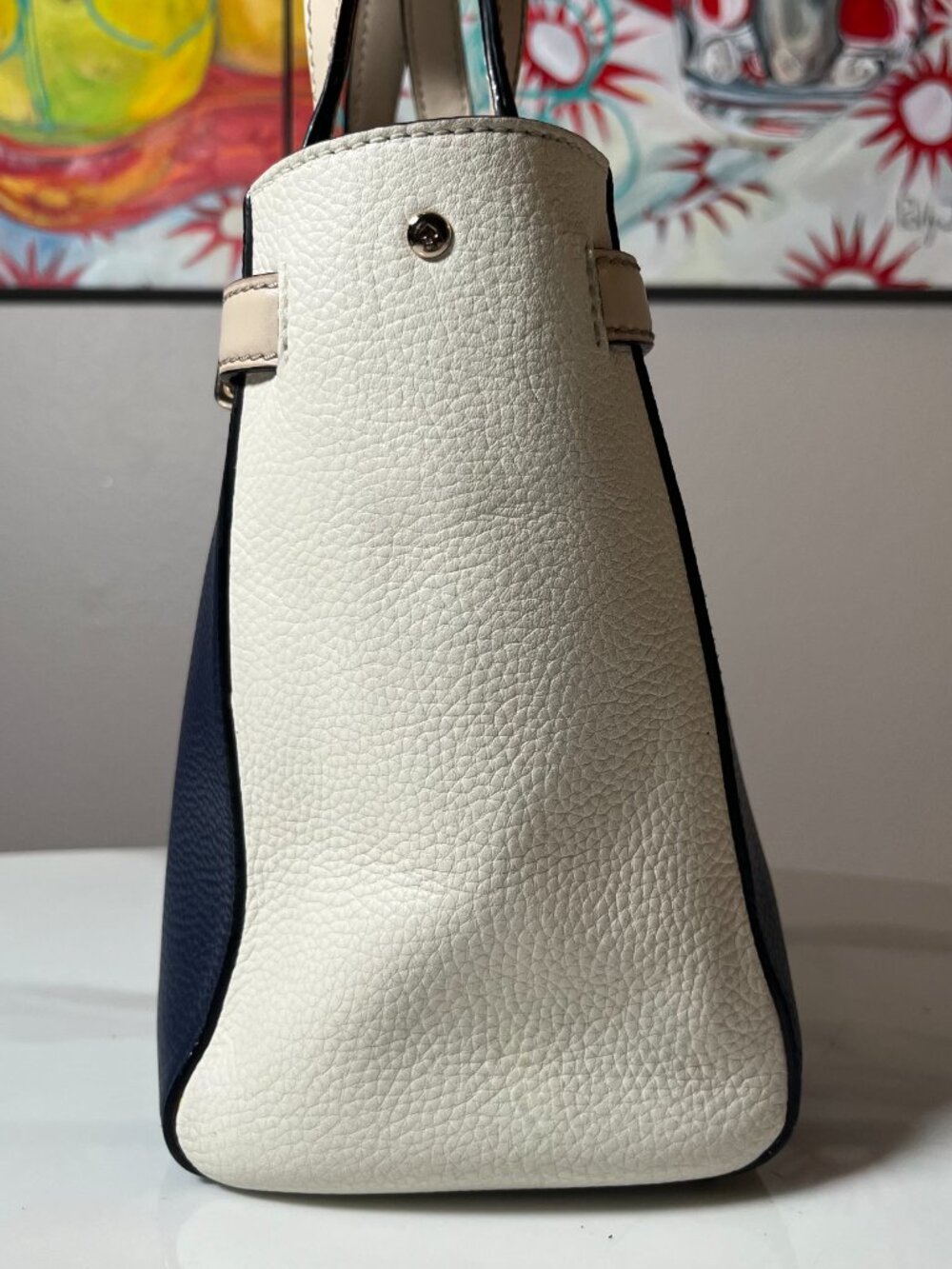 Kate Spade New York Colorblock Pebbled Leather Satchel Crossbody - Picture 4 of 13